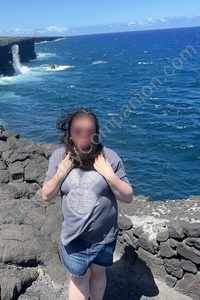 A virgin girl is at the beach in Chicago IIllinois.